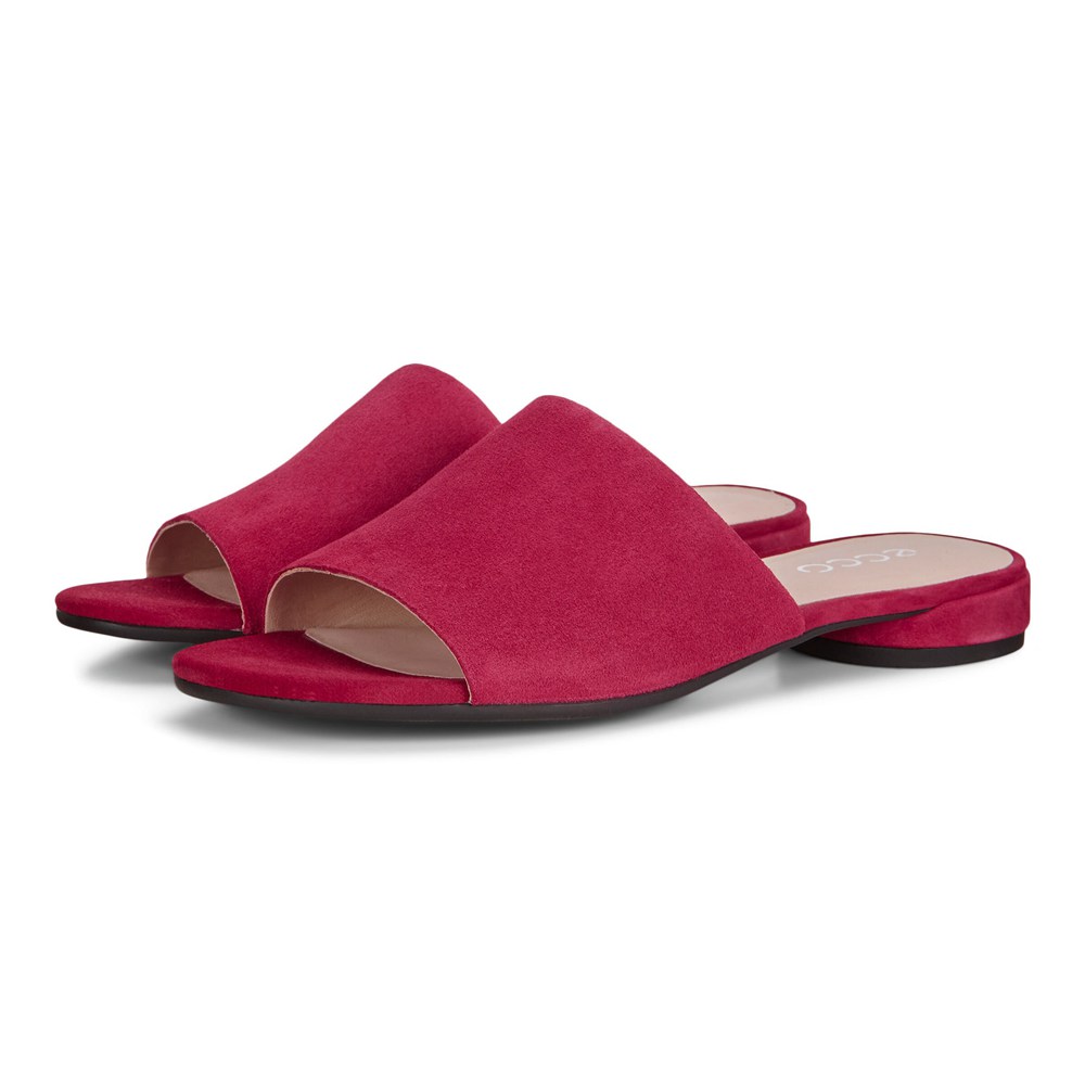 Womens Slides - ECCO Flat Sandals Ii - Red - 2190NTJFA